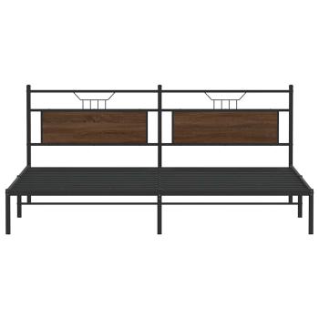 Bettgestell ohne Matratze Braun Eichen-Optik 193x203 cm