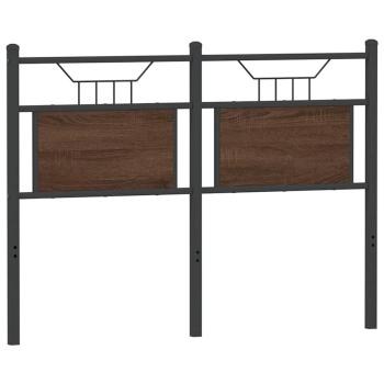 Kopfteil Braun Eichen-Optik 120 cm Holzwerkstoff und Stahl