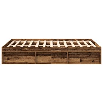 Bettgestell ohne Matratze Altholz-Optik 160x200cm Holzwerkstoff