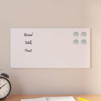 ARDEBO.de - Magnettafel Wandmontage Weiß 40x20 cm Hartglas