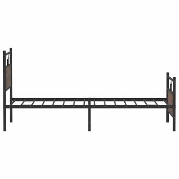 Bettgestell ohne Matratze Braun Eiche 100x200 cm Holzwerkstoff