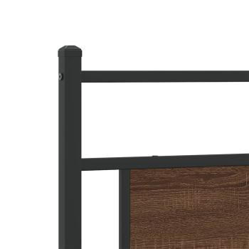 Bettgestell ohne Matratze Braun Eiche 100x200 cm Holzwerkstoff