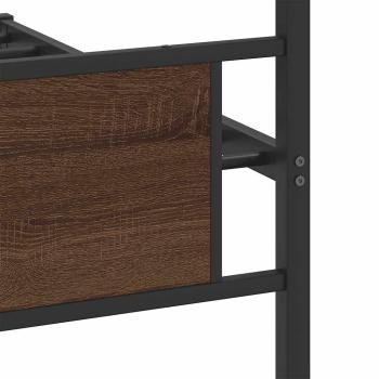 Bettgestell ohne Matratze Braun Eiche 100x200 cm Holzwerkstoff