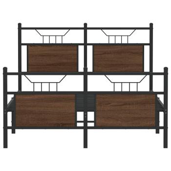 Bettgestell ohne Matratze Braun Eiche 120x190 cm Holzwerkstoff