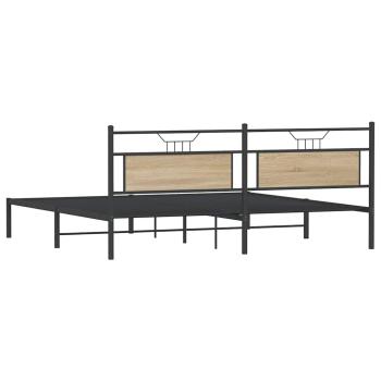Bettgestell ohne Matratze Sonoma-Eiche 200x200 cm Holzwerkstoff