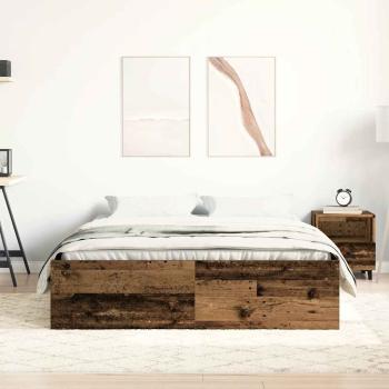 Bettgestell ohne Matratze Altholz-Optik 120x200cm Holzwerkstoff