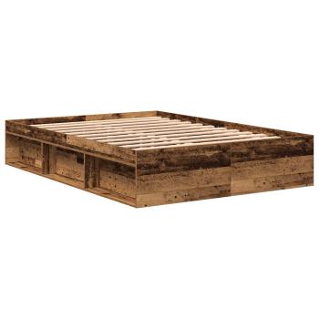 Bettgestell ohne Matratze Altholz-Optik 120x200cm Holzwerkstoff
