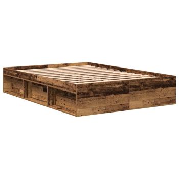 Bettgestell ohne Matratze Altholz-Optik 120x190cm Holzwerkstoff