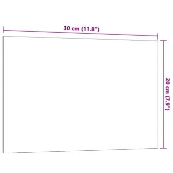 Magnettafel Wandmontage Weiß 30x20 cm Hartglas