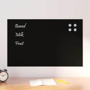 ARDEBO.de - Magnettafel Wandmontage Schwarz 80x50 cm Hartglas
