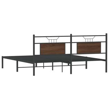 Bettgestell ohne Matratze Braun Eichen-Optik 183x213 cm