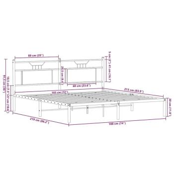 Bettgestell ohne Matratze Braun Eichen-Optik 183x213 cm