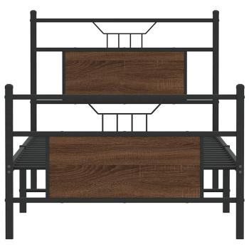 Bettgestell ohne Matratze Braun Eiche 80x200 cm Holzwerkstoff
