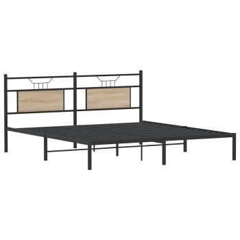 Bettgestell ohne Matratze Sonoma-Eiche 183x203 cm Holzwerkstoff