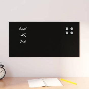 ARDEBO.de - Magnettafel Wandmontage Schwarz 60x30 cm Hartglas