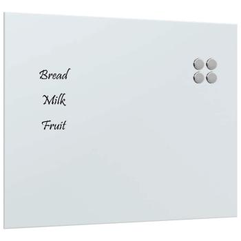 Magnettafel Wandmontage Weiß 50x40 cm Hartglas