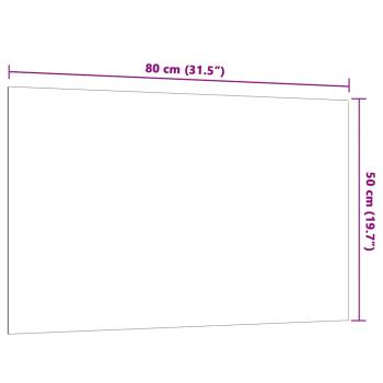 Magnettafel Wandmontage Weiß 80x50 cm Hartglas