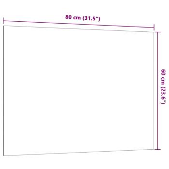 Magnettafel Wandmontage Schwarz 80x60 cm Hartglas