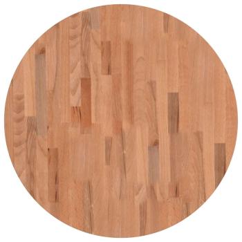 Tischplatte Ø70x2,5 cm Rund Massivholz Buche