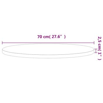 Tischplatte Ø70x2,5 cm Rund Massivholz Buche