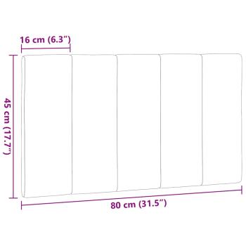Kopfteil-Kissen Taupe 80 cm Stoff