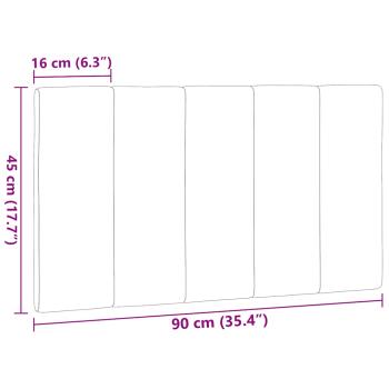 Kopfteil-Kissen Dunkelbraun 90 cm Stoff