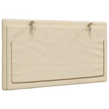 Kopfteil-Kissen Creme 90 cm Stoff