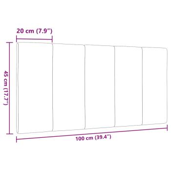 Kopfteil-Kissen Taupe 100 cm Stoff