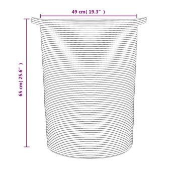 Aufbewahrungskorb Schwarz und Weiß 49x65 cm Baumwolle