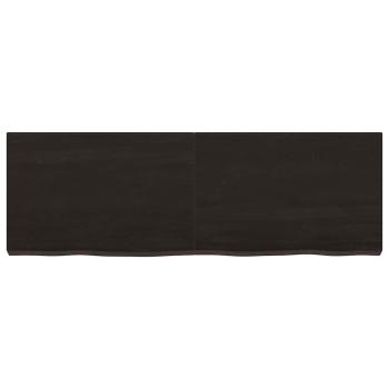 Tischplatte Dunkelbraun 120x40x(2-6)cm Massivholz Eiche