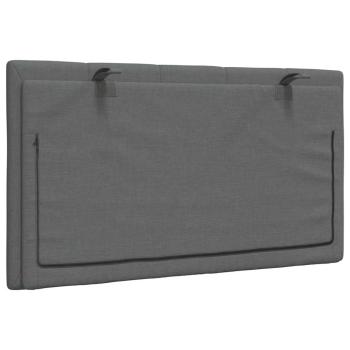 Kopfteil-Kissen Dunkelgrau 90 cm Stoff