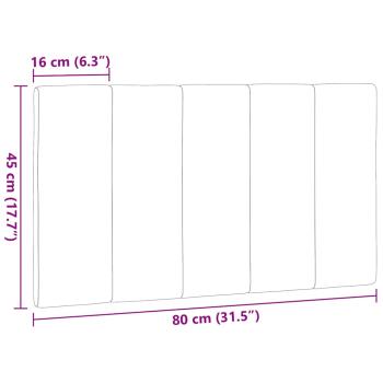 Kopfteil-Kissen Blau 80 cm Stoff