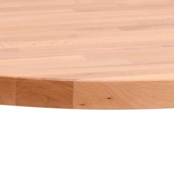 Tischplatte Ø90x4 cm Rund Massivholz Buche