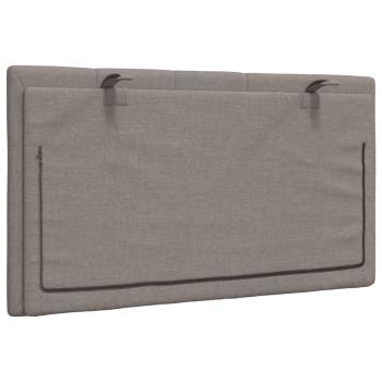 Kopfteil-Kissen Taupe 90 cm Stoff