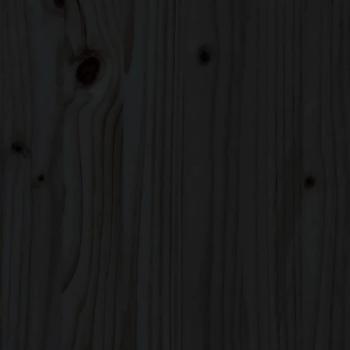 Kinderbett Schwarz 80x160 cm Massivholz Kiefer