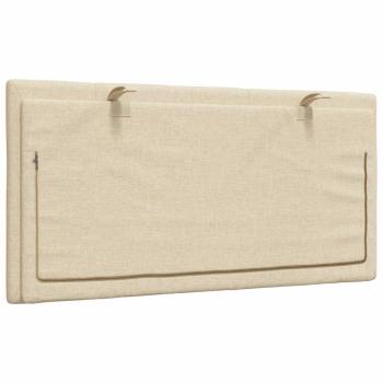 Kopfteil-Kissen Creme 100 cm Stoff