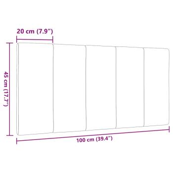 Kopfteil-Kissen Creme 100 cm Stoff