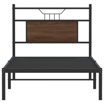 Bettgestell ohne Matratze Braun Eiche 75x190 cm Holzwerkstoff