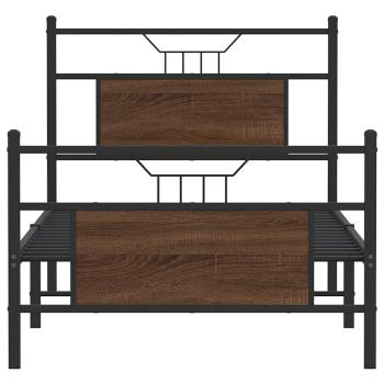 Bettgestell ohne Matratze Braun Eiche 90x190 cm Holzwerkstoff