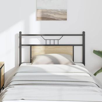 ARDEBO.de - Kopfteil Sonoma-Eiche 75 cm Holzwerkstoff und Stahl