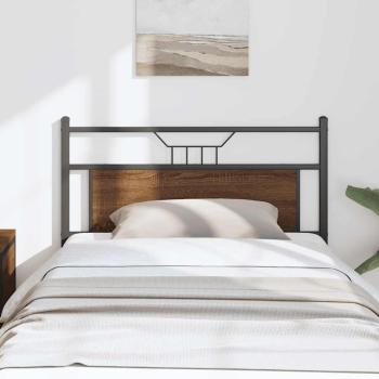 ARDEBO.de - Kopfteil Braun Eichen-Optik 100 cm Holzwerkstoff und Stahl
