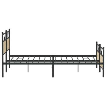 Metallbett ohne Matratze Sonoma-Eiche 193x203 cm