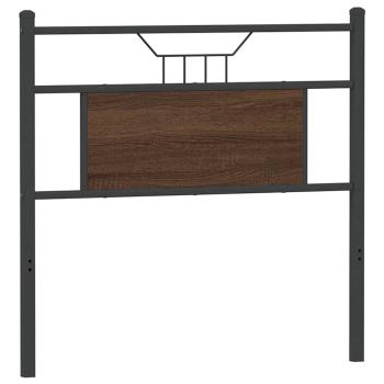 Kopfteil Braun Eichen-Optik 80 cm Holzwerkstoff und Stahl