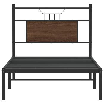 Bettgestell ohne Matratze Braun Eiche 90x200 cm Holzwerkstoff