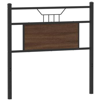 Kopfteil Braun Eichen-Optik 90 cm Holzwerkstoff und Stahl