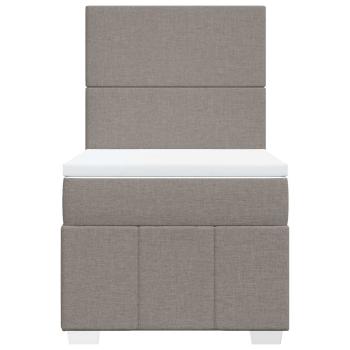 Boxspringbett mit Matratze Taupe 80x200 cm Stoff