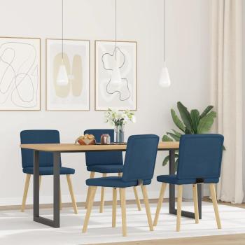ARDEBO.de - Esszimmerstühle 4 Stk. Blau Stoff