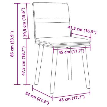 Esszimmerstühle 4 Stk. Weinrot Stoff