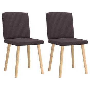 ARDEBO.de - Esszimmerstühle 2 Stk. Dunkelbraun Stoff