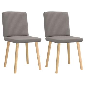 Esszimmerstühle 2 Stk. Taupe Stoff